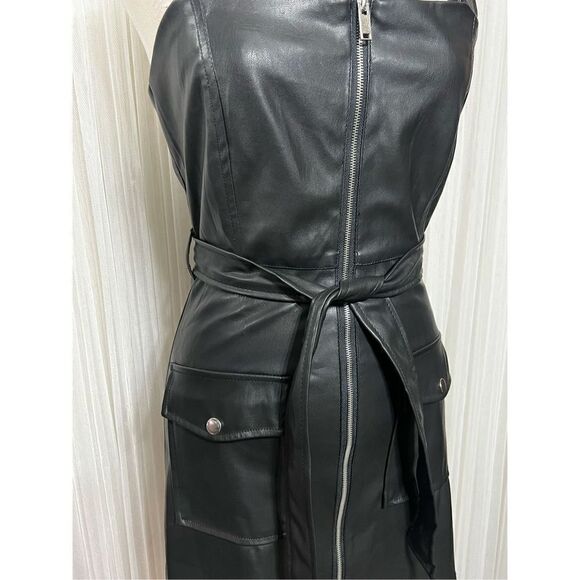 Love Tree NWT Vegan Leather Sexy Sleeveless Strappy Dress Size Small - Picture 1 of 4